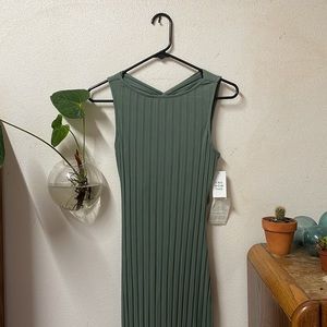 MIDI Cut-Out Army Green Dress (NWT)